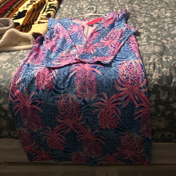 NWT Lily Pultizer Marlie Dress Borealis Blue Tropic Down Under - Picture 4 of 8